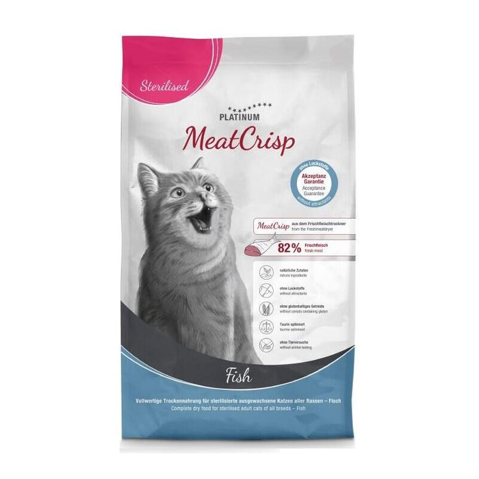 Platinum Meatcrisp Sterilised Fish - Comida Seca Para Gatos - 1,5kg