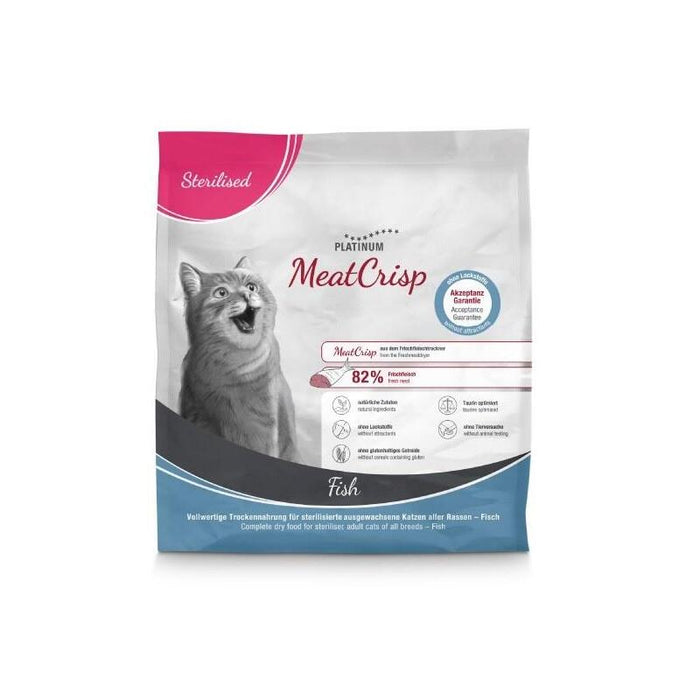 Platinum Meatcrisp Sterilised Fish - Comida Seca Para Gatos - 400g