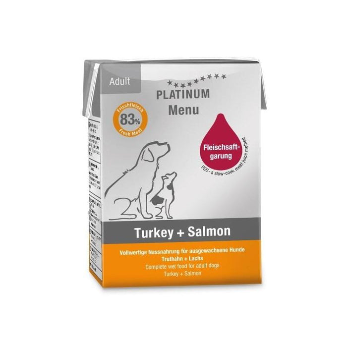 Platinum Menu Adult Turkey+Salmon - Comida Húmeda Para Perros - 185g