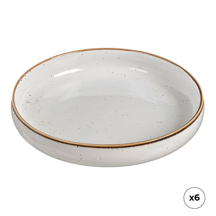 Plato Hondo De Porcelana, Akiko, Ø20 Cm, 6 Uds