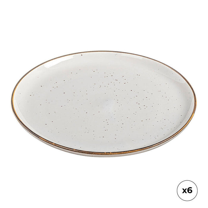 Plato Llano De Porcelana, Akiko, Ø25 Cm, 6 Uds