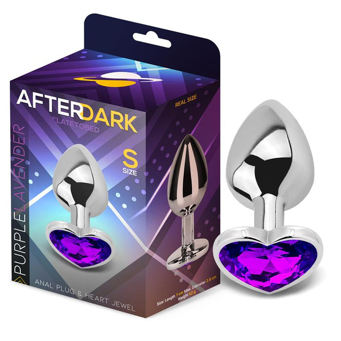 Plug Anal Con Joya De Corazón Purple Lavender Talla S