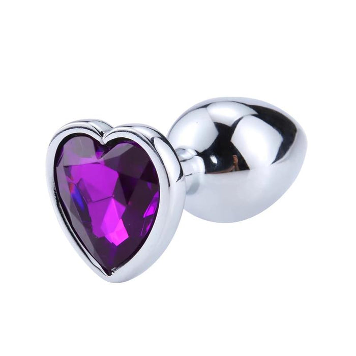 Plug Anal Con Joya De Corazón Purple Lavender Talla S