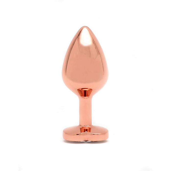 Plug Anal Con Joya En Forma De Corazón Pisa Rose Gold