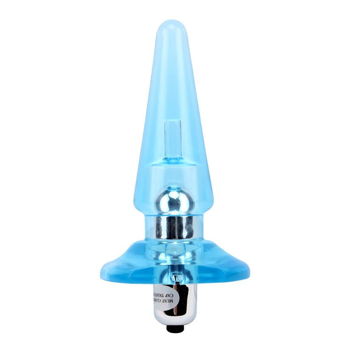 Plug Anal Con Vibracion Nicoles 12.5 X 3.2 Cm Azul