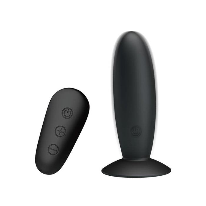 Mr Play - Plug Anal Con Vibracion Negro Control Remoto