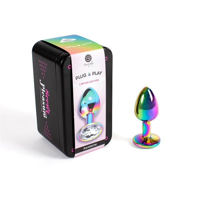 Secretplay - Metal Butt Plug Multicolor Talla S 7 Cm