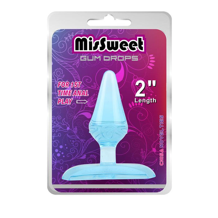 Plug Anal Gun Drops Azul 6,6 X 2,4cm