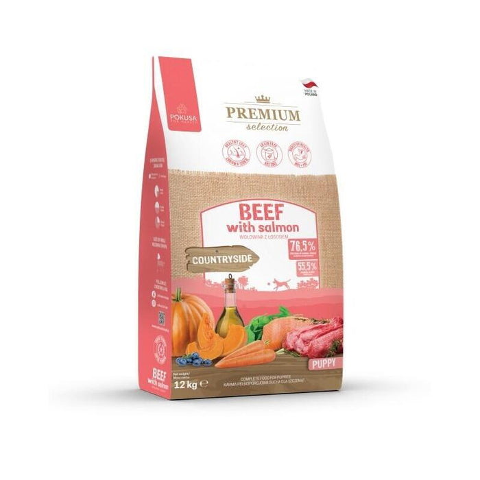 Pokusa Premium Selection Puppy Beef With Salmon - Alimento Seco Para Perros - 12kg