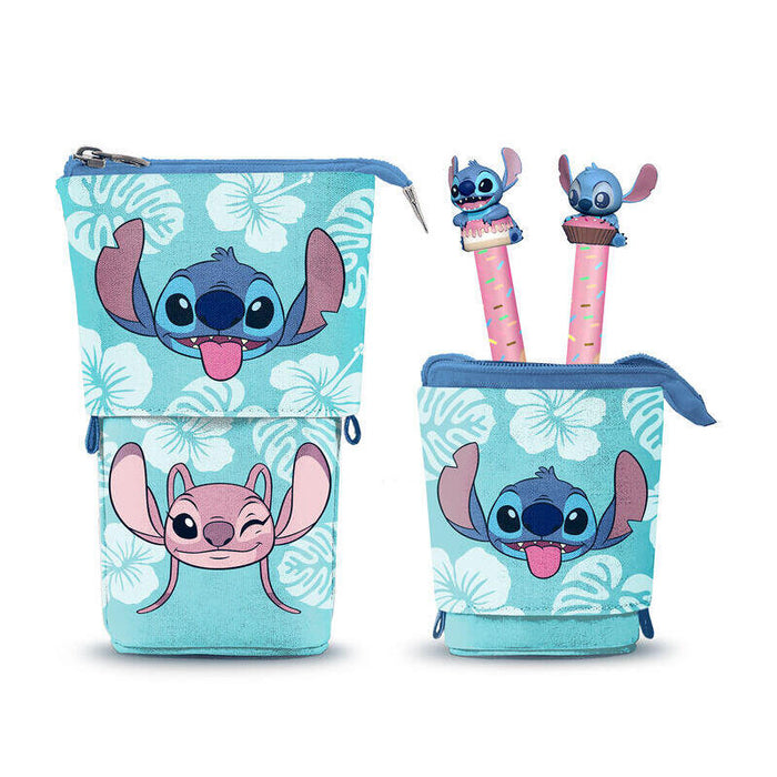 Portatodo + 2 Boligrafos Borrables Stitch Disney