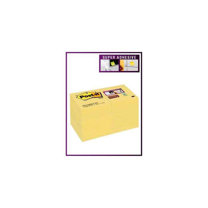 Post-It Blocs Notas 622  Super Sticky Notas Sin Encelofado 47,6 X 47,6 12 -Pack 12-