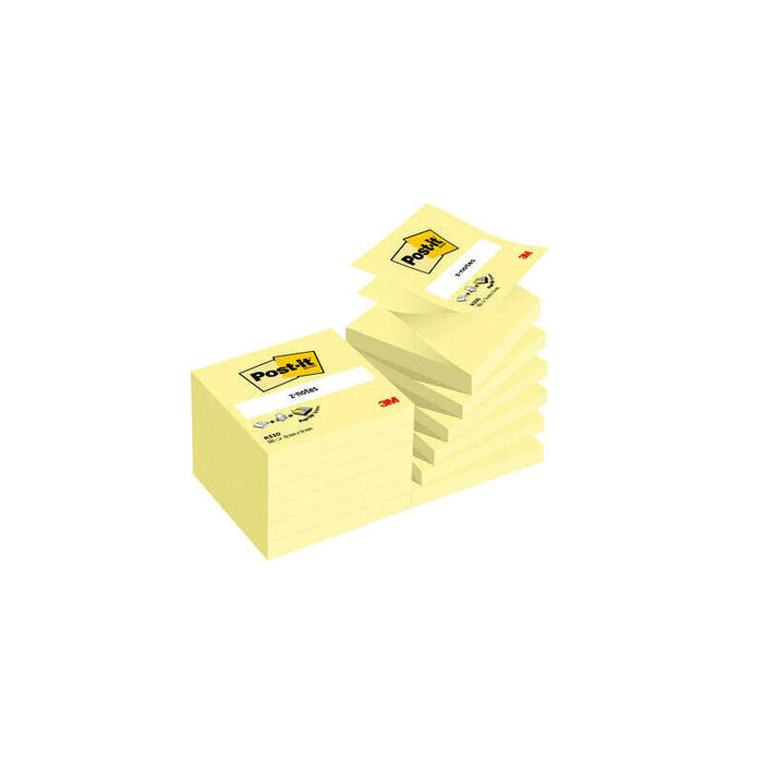 Post-It Blocs Z-Notas 100 Hojas Canary Yellow 76x76  -Pack 12-