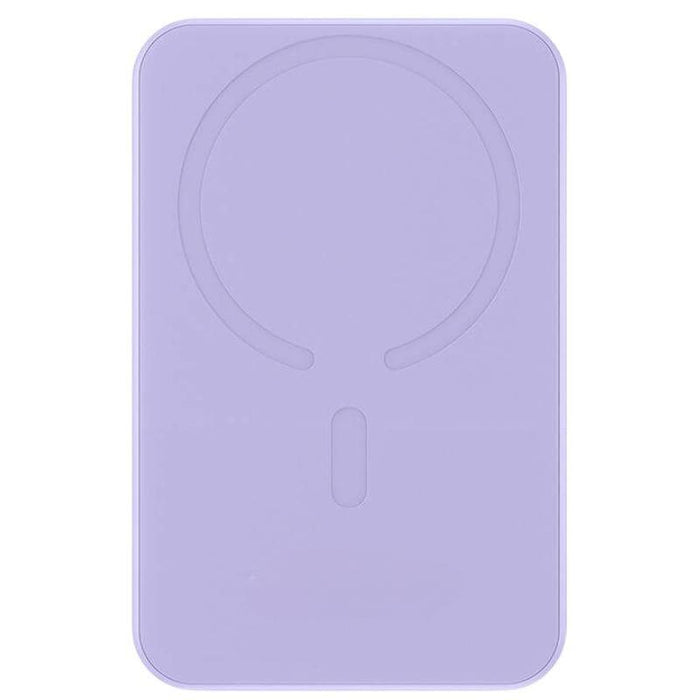 Power Bank Mini 5000mah Baseus Compatible Con Magsafe Morado - Carga Rápida 20w Y Cable Tipo C Inlcuido
