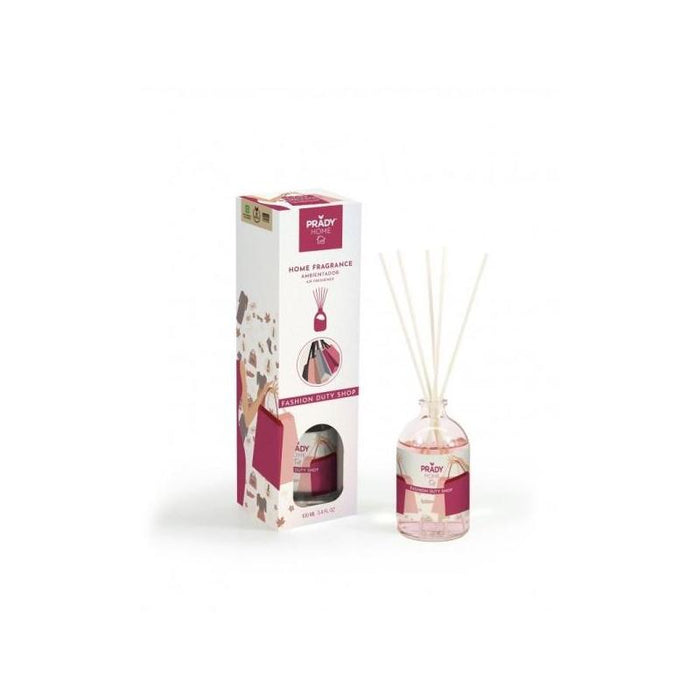 Prady Ambientador Mikado Fashion Duty Shop - Frasco De Cristal 100 Ml Y Varitas Difusoras