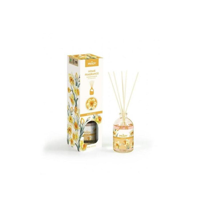 Prady Ambientador Mikado Narciso - Frasco De Cristal 100 Ml Y Varitas Difusoras