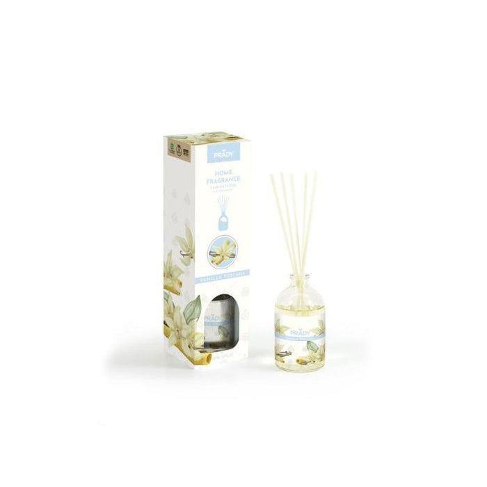Prady Ambientador Mikado Vainilla Toscana - Frasco De Cristal 100 Ml Y Varitas Difusoras
