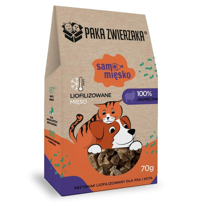 Premio Para Perros Paka Zwierzaka Samo Miesko Lamb  70g