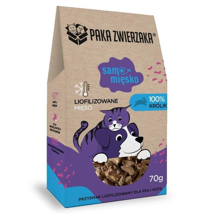 Premio Para Perros Paka Zwierzaka Samo Miesko Rabbit  70g