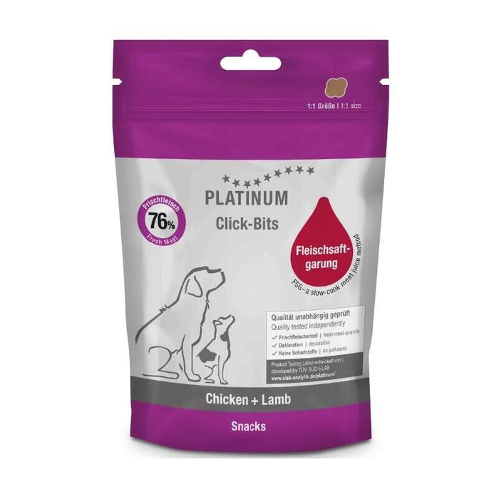 Premio Para Perros Platinum Click-Bits Chicken+Lamb  150g