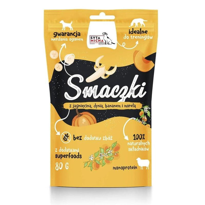 Premio Para Perros Syta Micha Treats With Lamb, Pumpkin, Banana And Apricot  80g