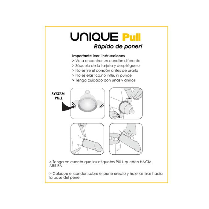 Uniq - Pull Preservativos Con Tiras Sin Latex 3 Unidades