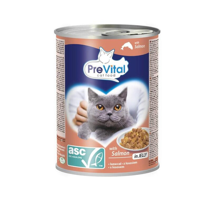 Prevital Comida Para Gatos Con Salmón Asc En Gelatina - Comida Húmeda Para Gatos - 415g