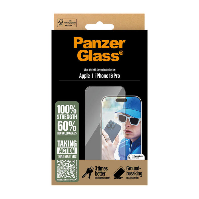 Protector Panzerglass Screen Iphone 16 Pro   Ultra-Wide Fit