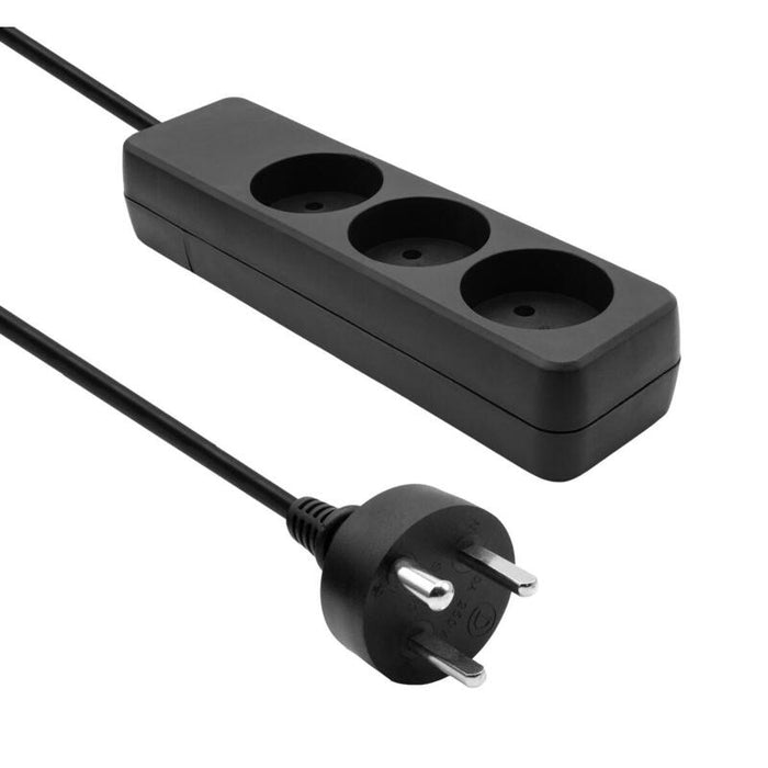 Proxtend Danish Power Strip 3-Way 3m It Black