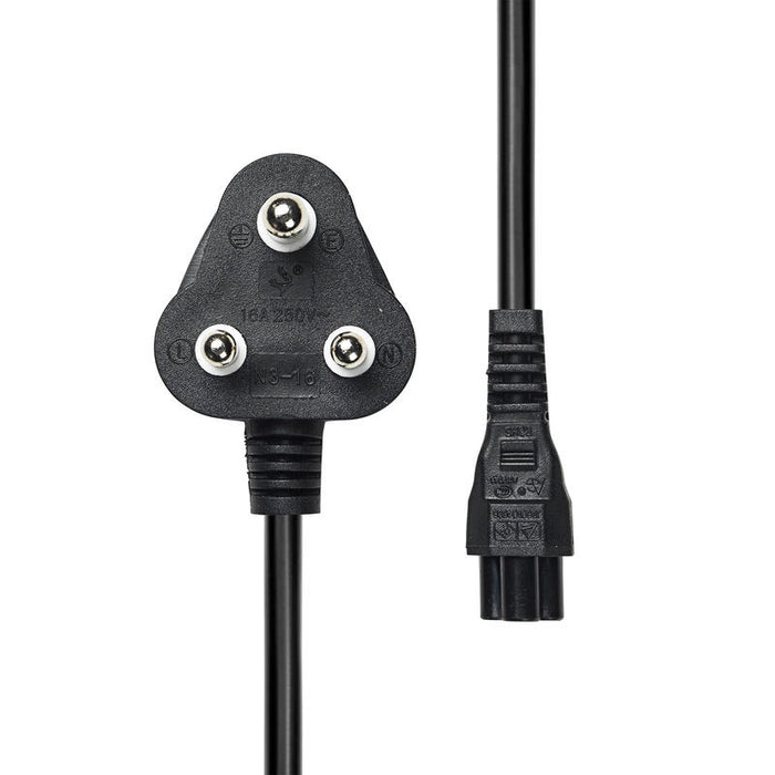 Proxtend Power Cord South Africa Angled To C5 2m Black