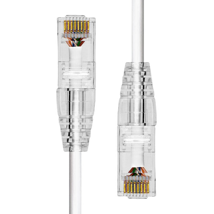 Proxtend Slim Cat6a Utp Ethernet Cable White 12.5m