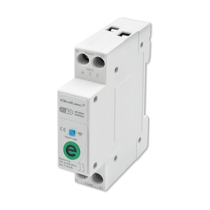 Przekaznik 63a Na Szyne Din Z Licznikiem Energii Elektrycznej Ewelink Od Sonoff Wi-Fi Dioda Led
