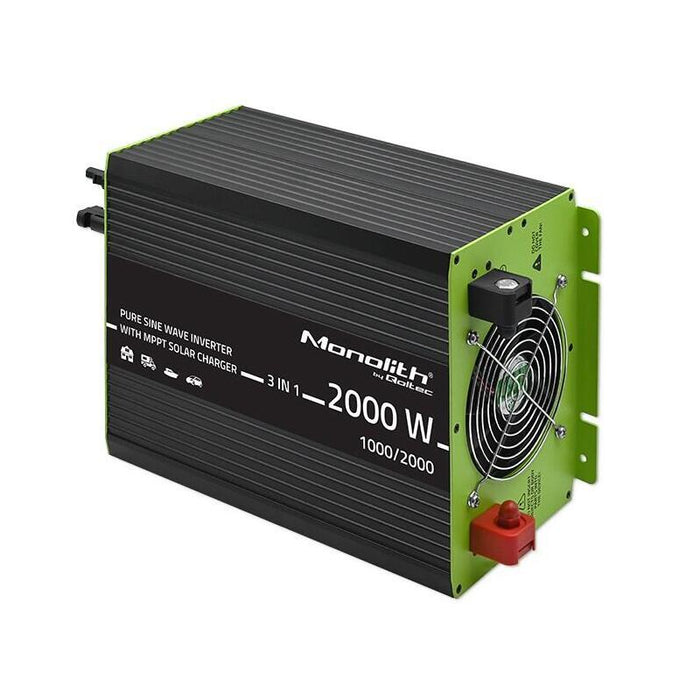 Przetwornica Solarna 3w1 Z Funkcja Ladowania Ac Mppt Ups Ats 1000w 2000w 12v Na 230v Czysty Sinus