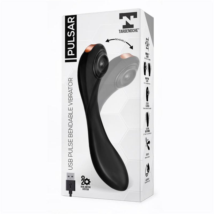 Pulsar Vibrador Con Esqueleto Articulado Silicona Usb