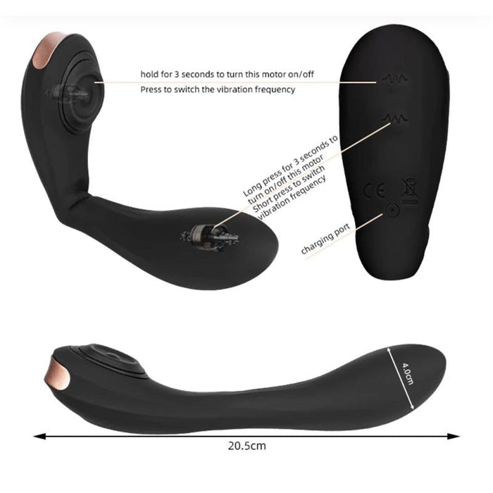 Pulsar Vibrador Con Esqueleto Articulado Silicona Usb