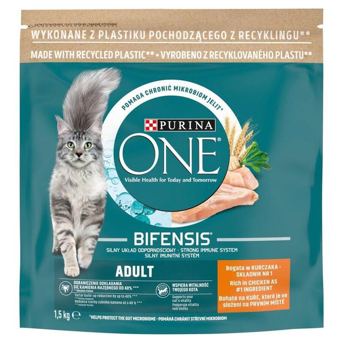 Purina One Bifensis Adult Chicken - Comida Seca Para Gatos - 1,5 Kg