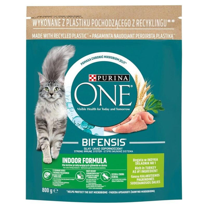 Purina One Bifensis Adult Indoor - Comida Seca Para Gatos - 800 G