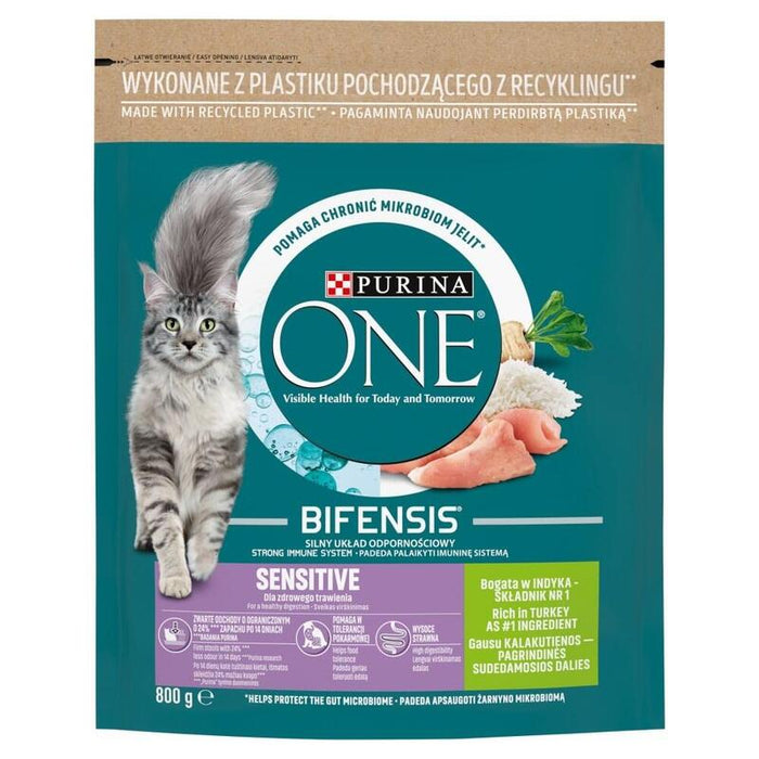 Purina One Bifensis Adult Sensitive - Comida Seca Para Gatos - 800 G