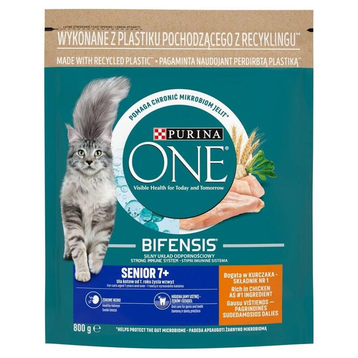 Purina One Bifensis Senior 7+ - Comida Seca Para Gatos - 800 G