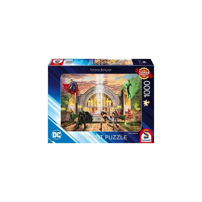 Puzzle De 1000 Piezas De La Liga De La Justicia De Dc - Hall Of Justice De Thomas Kinkade Studios 58788