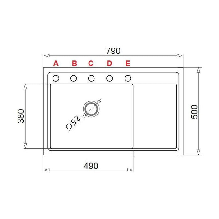 Pyramis Camea (79x50) 1b 1d L Fregadero De Granito 070168401 Volcán