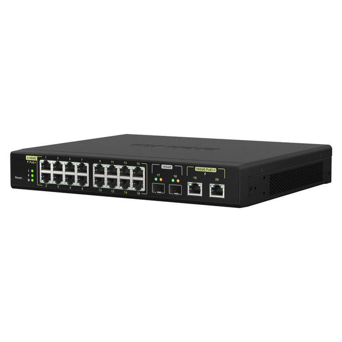 Qnap Qsw-M2116p-2t2s Switch Gestionado L2 Energía Sobre Ethernet (Poe) Negro