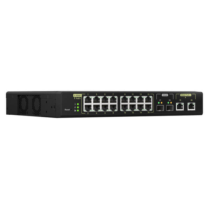 Qnap Qsw-M2116p-2t2s Switch Gestionado L2 Energía Sobre Ethernet (Poe) Negro