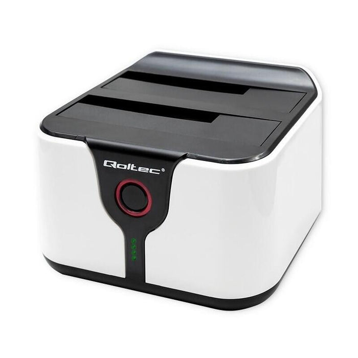 Qoltec 50309 Hdd Ssd 2.5 3.5 Docking Station Sata Iii Usb 3.0 Super Speed 5gb S With Clonning Function