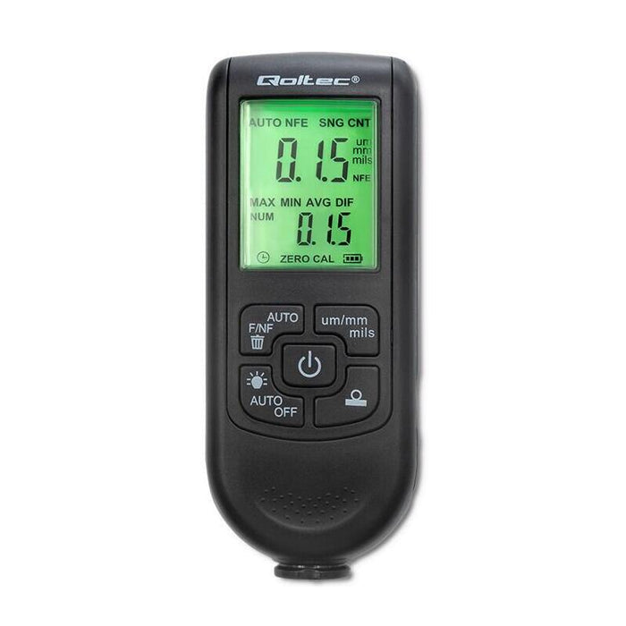 Qoltec 50630 Coating Thickness Gauge With Lcd 0 2000um