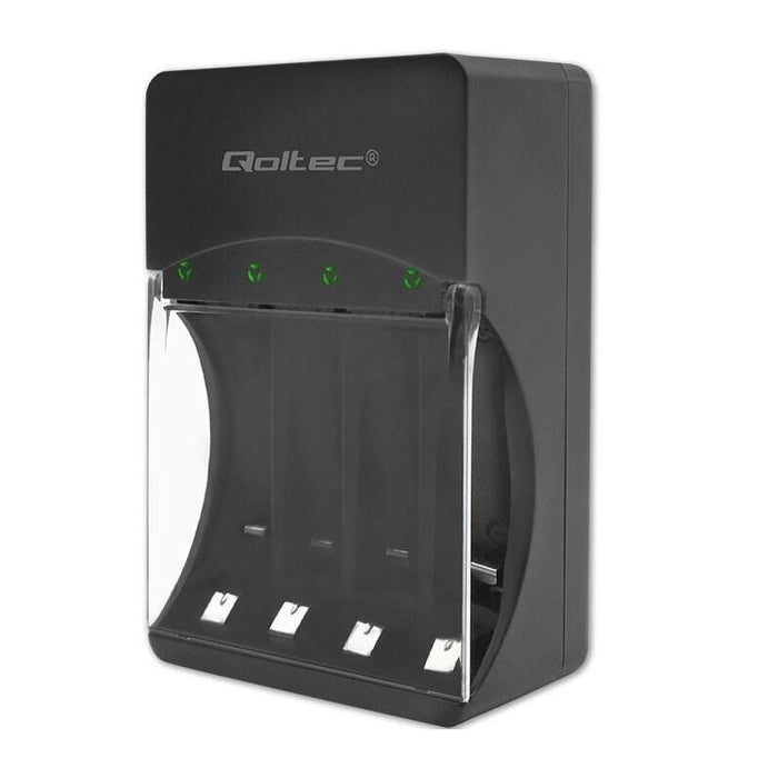 Qoltec 50653 Battery Charger For Ni Mh Type R03 Aaa R6 Aa 300ma