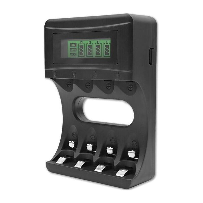 Qoltec 50654 Battery Charger For Ni Mh Type R03 Aaa R6 Aa 1800ma