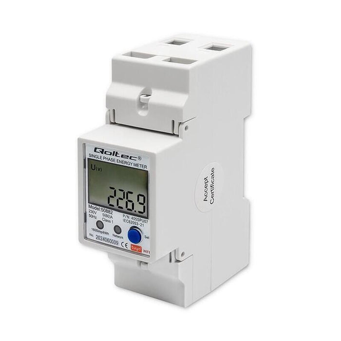 Qoltec 50882 Medidor De Consumo De Energía Electrónico Monofásico
