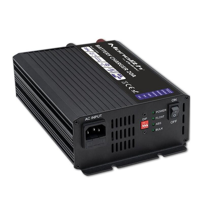 Qoltec 51959 Smart Monolith Charger For Lifepo4 Agm Gel Sla Batteries 20a 12v