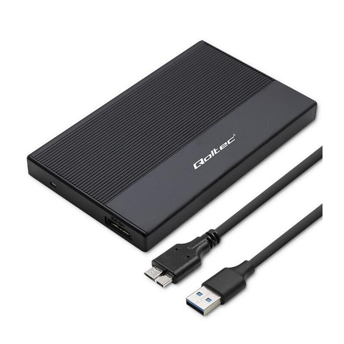 Qoltec 52277 Carcasa Para Ssd Hdd 2.5" Sata Usb 3.0 Super Speed 5gb S 2tb Negro