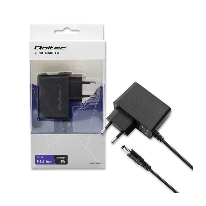 Qoltec 52412 Plug-In Power Adapter Premium 9w 9v 1a 5.5x2.1